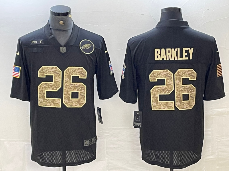 Men's Philadelphia Eagles Saquon Barkley #26 Black Alternate Jersey